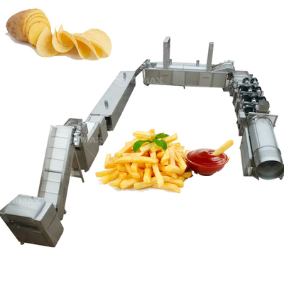300~500kg/시간 채소 가공용 완전히 자동 감자 칩 모양 장비