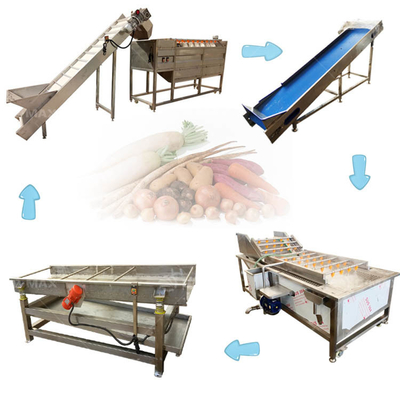 2023년 500kg/h 용량의 다목적 채소 및 과일 청소 기계