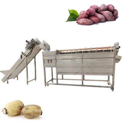 양파 세척 및 껍질 벗기 기계 500kg / h 용량
