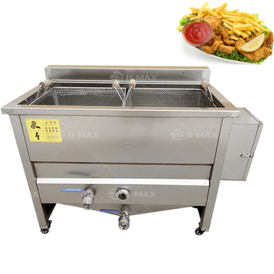 완전 자동 고온 프라이링 컨베이어 칩 딥 프라이어 50kg / h 용량