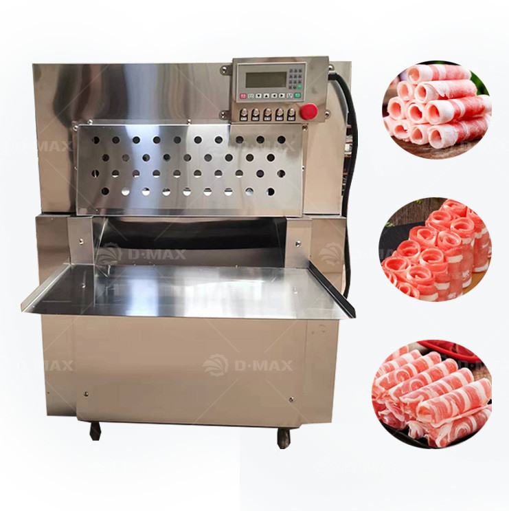 산업용 쇠고기 및 연어 고기용 스테인리스 스틸 0.75kw 육류 롤 슬레이싱 머신