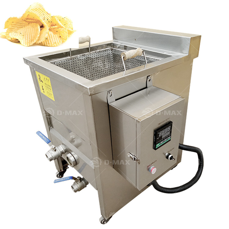 완전 자동 고온 프라이링 컨베이어 칩 딥 프라이어 50kg / h 용량